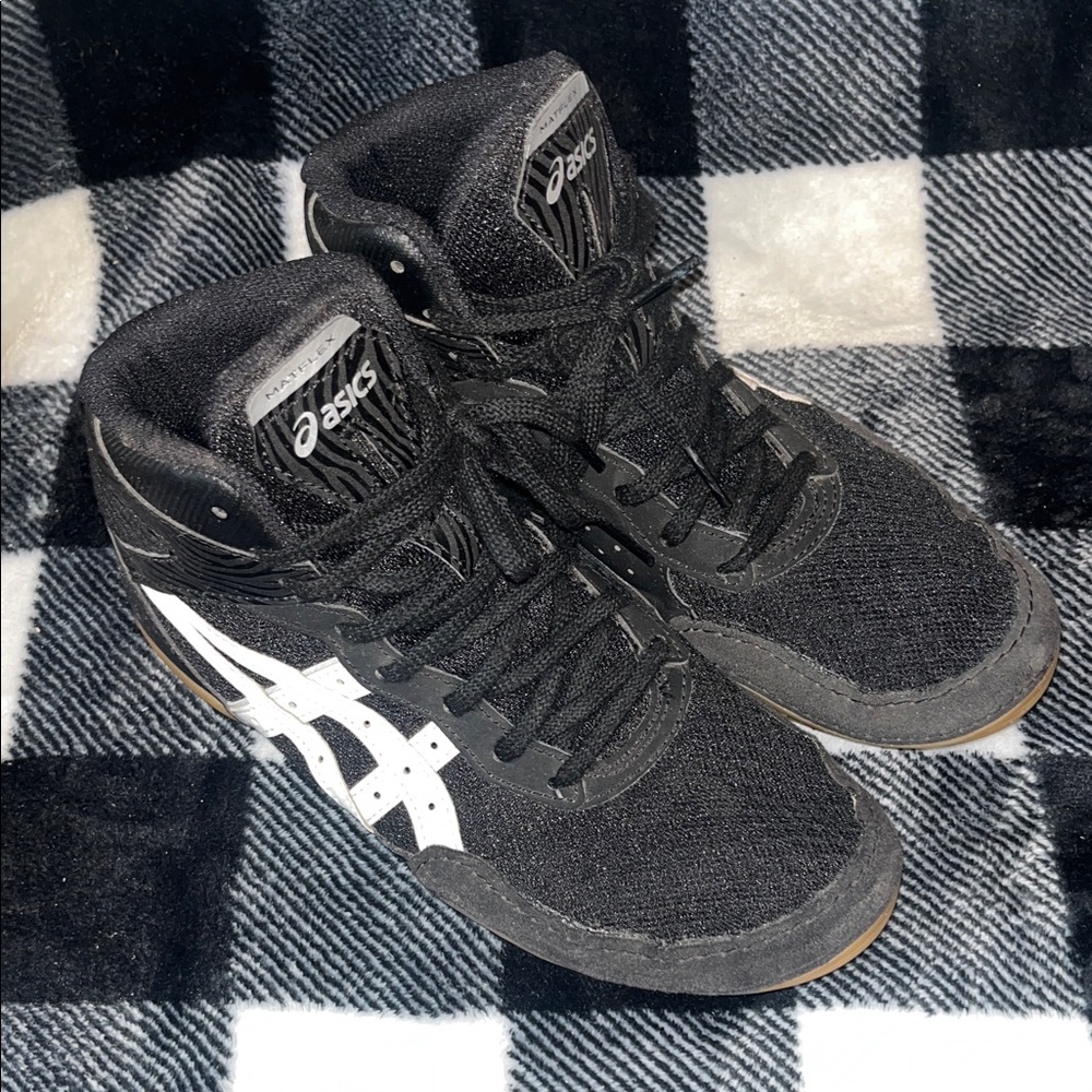 Asics Black and White High-Top Sneakers